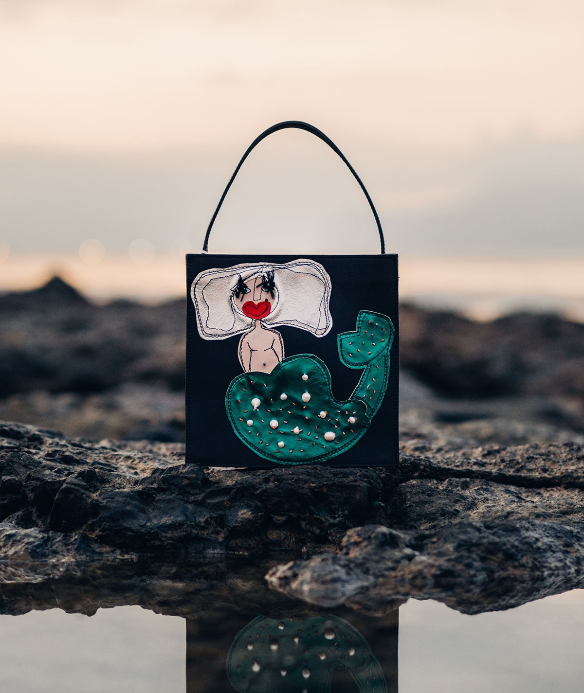 Mermaid - leather handbag