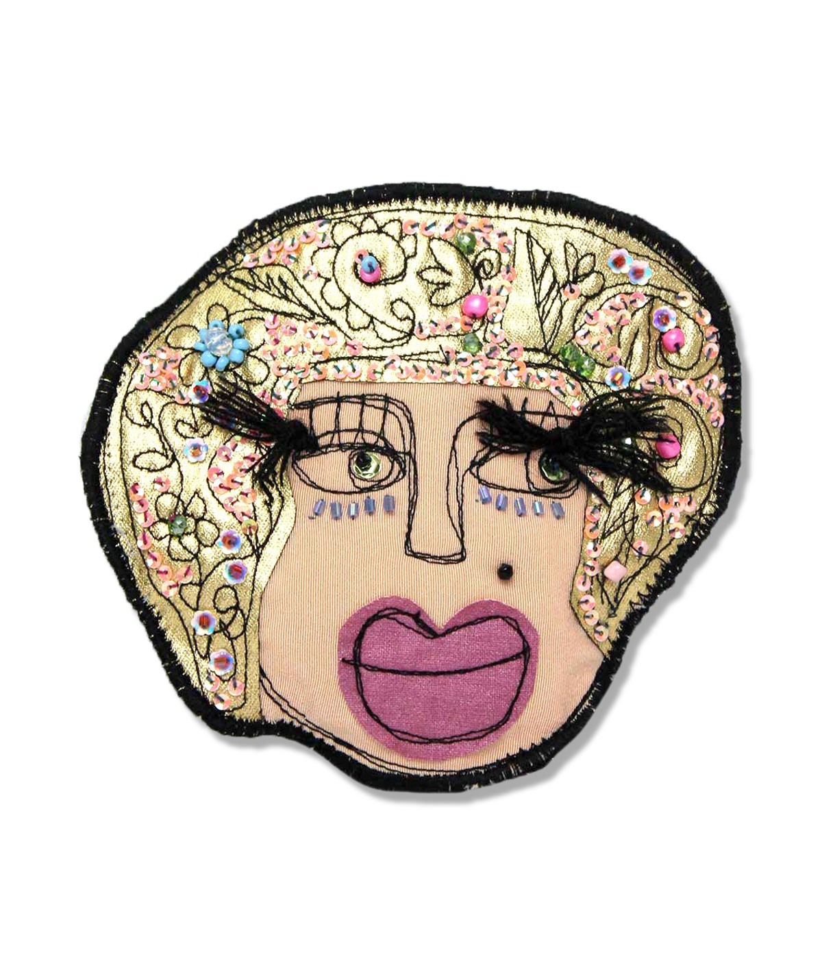 Cleopatra - fabric brooch