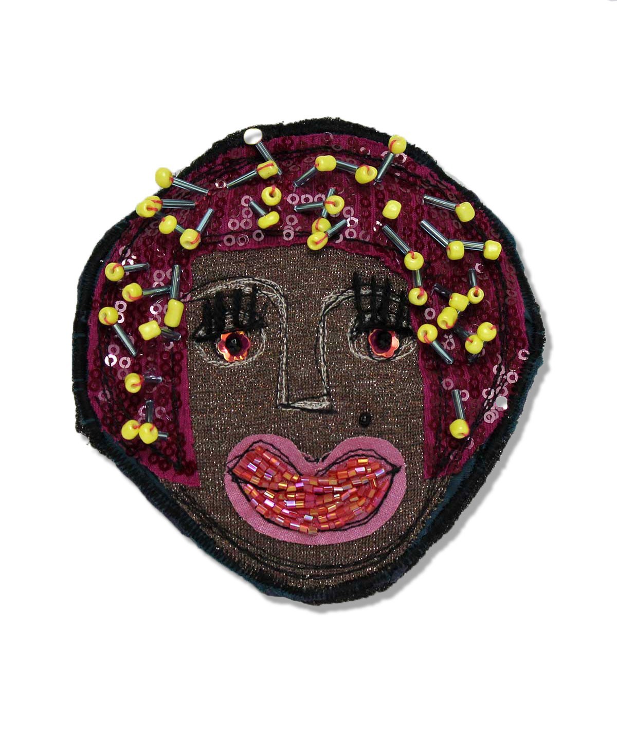 Stella - fabric brooch