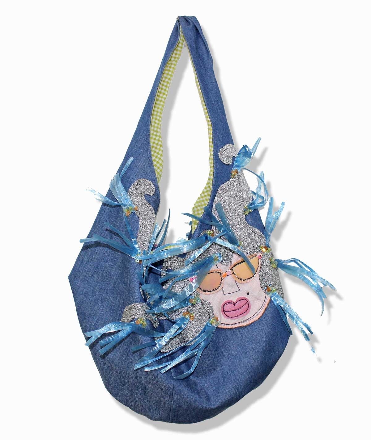 Borsa tonda midi denim