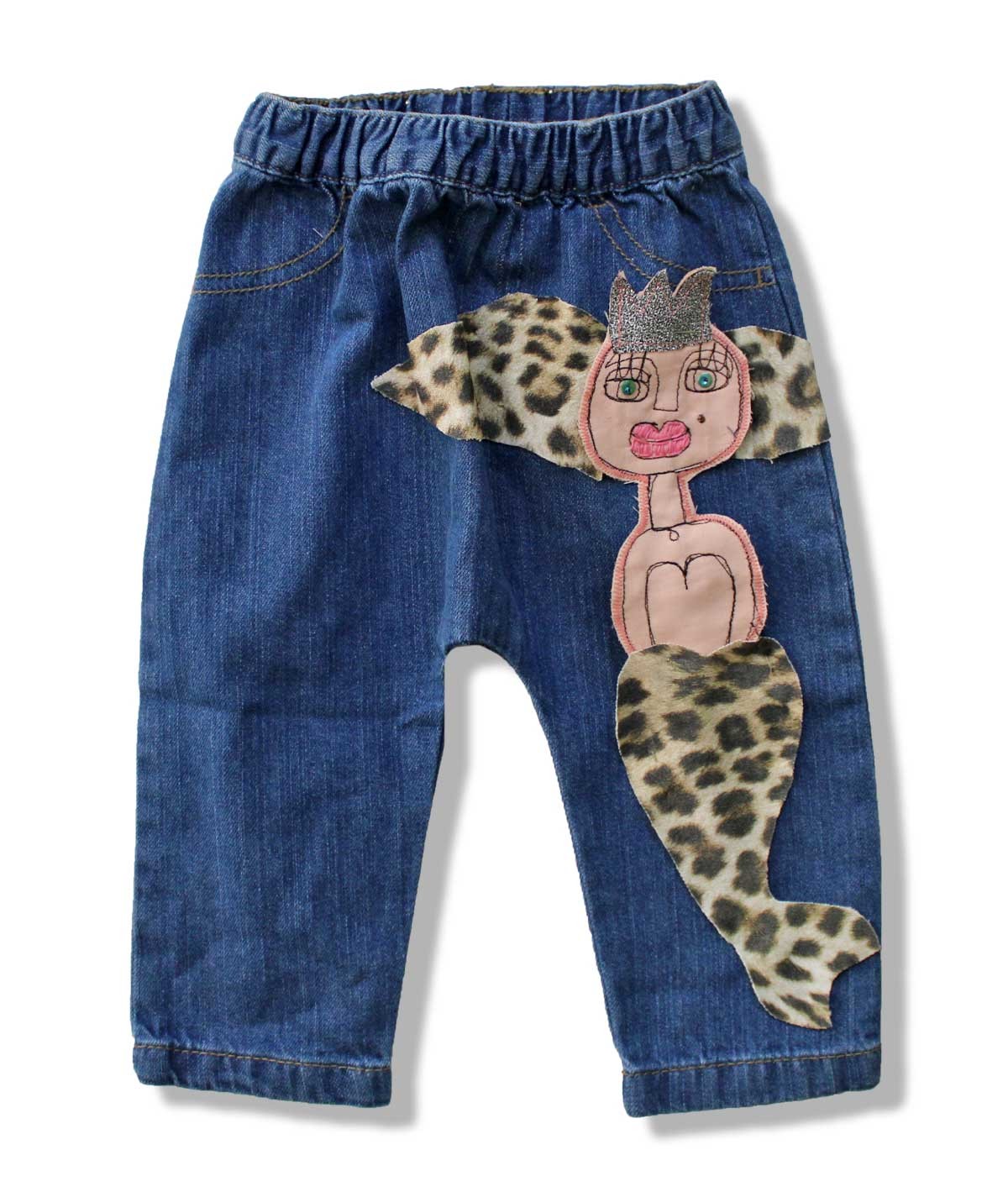 Jeans baby con sirenetta